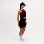 POCKET WINE WOMEN'S RUNNING & PADEL CROP TOP