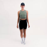 POCKET GREEN WOMEN'S RUNNING CROP TOP