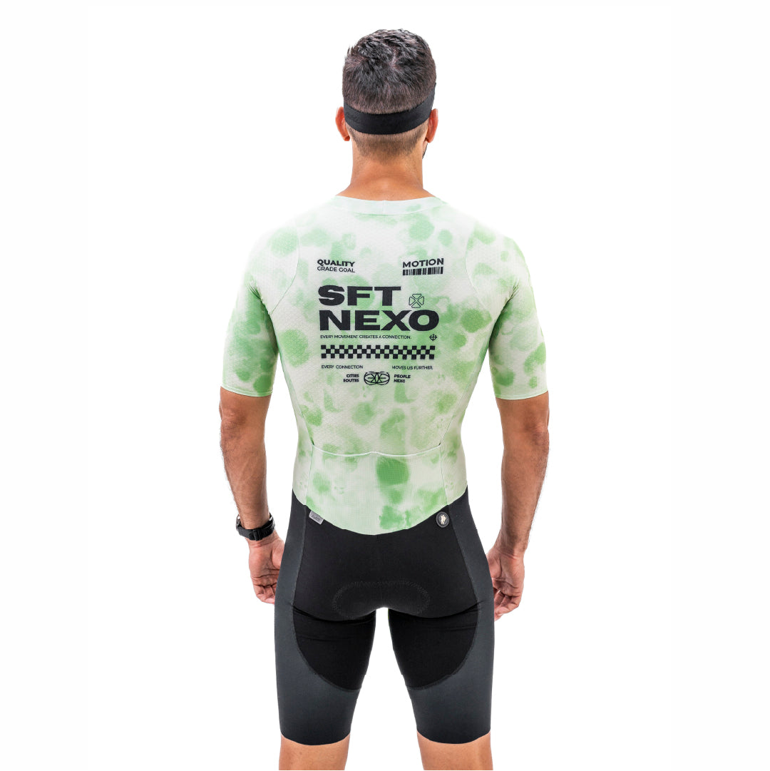 KONA TIDE GREEN MEN’S SHORT SLEEVE TRIATHLON SUIT