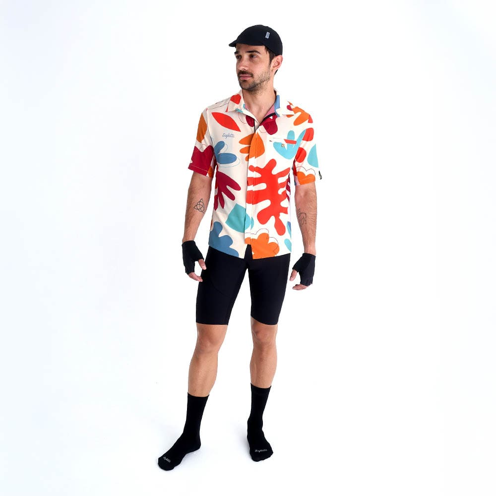 OUTLAND COLORS SHORT-SLEEVE CYCLING SHIRT FOR MEN