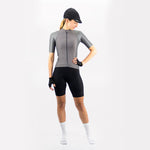 CAMISA CICLISMO MANGA CORTA GRIGIO PARA MUJER