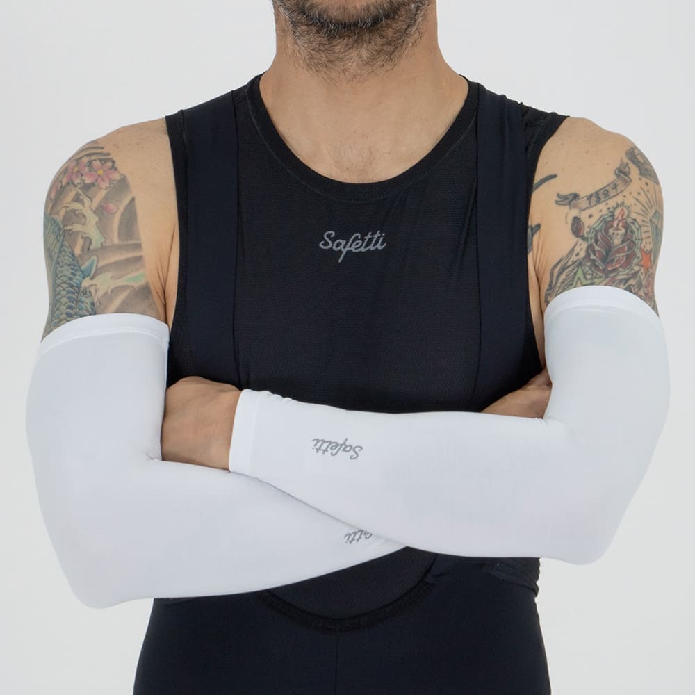 UNISEX WHITE CYCLING SLEEVE