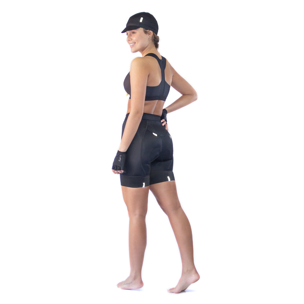 NAPOLES WOMEN'S BLACK BIB SHORTS WITHOUT STRAP