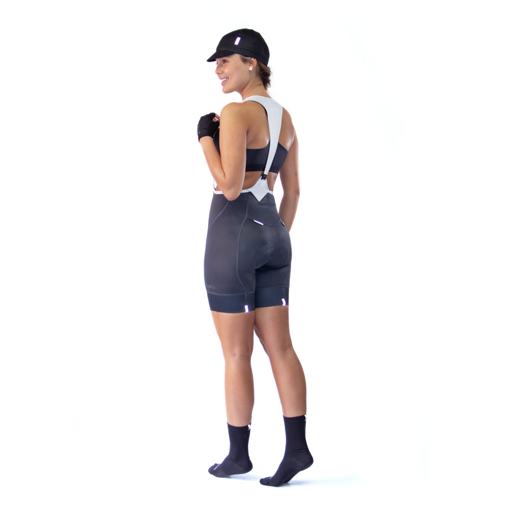 BIB SHORTS WITH STRAP NAPLES FOR WOMEN GREY