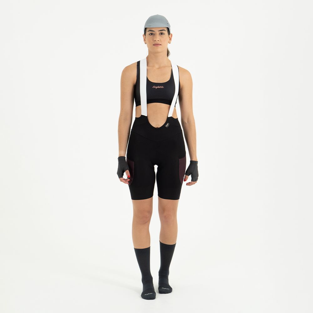 EVANS CARGO WOMEN'S WINE CYCLING SHORTS WITH STRAP