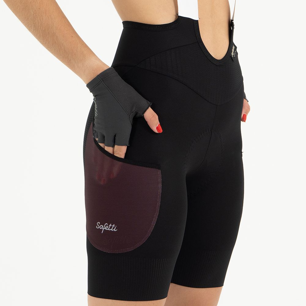 EVANS CARGO WOMEN'S WINE CYCLING SHORTS WITH STRAP