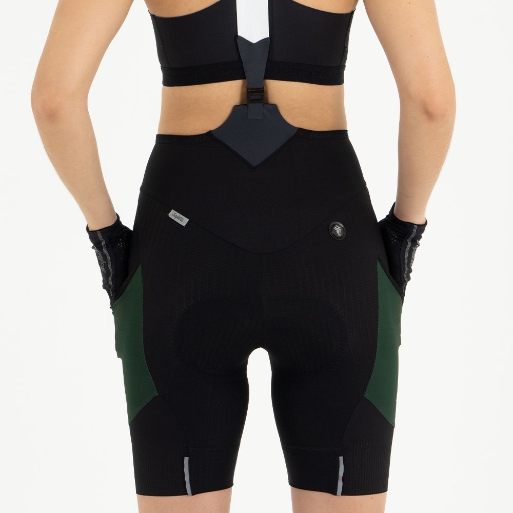 EVANS CARGO CYCLING SHORTS FOR WOMEN - GREEN