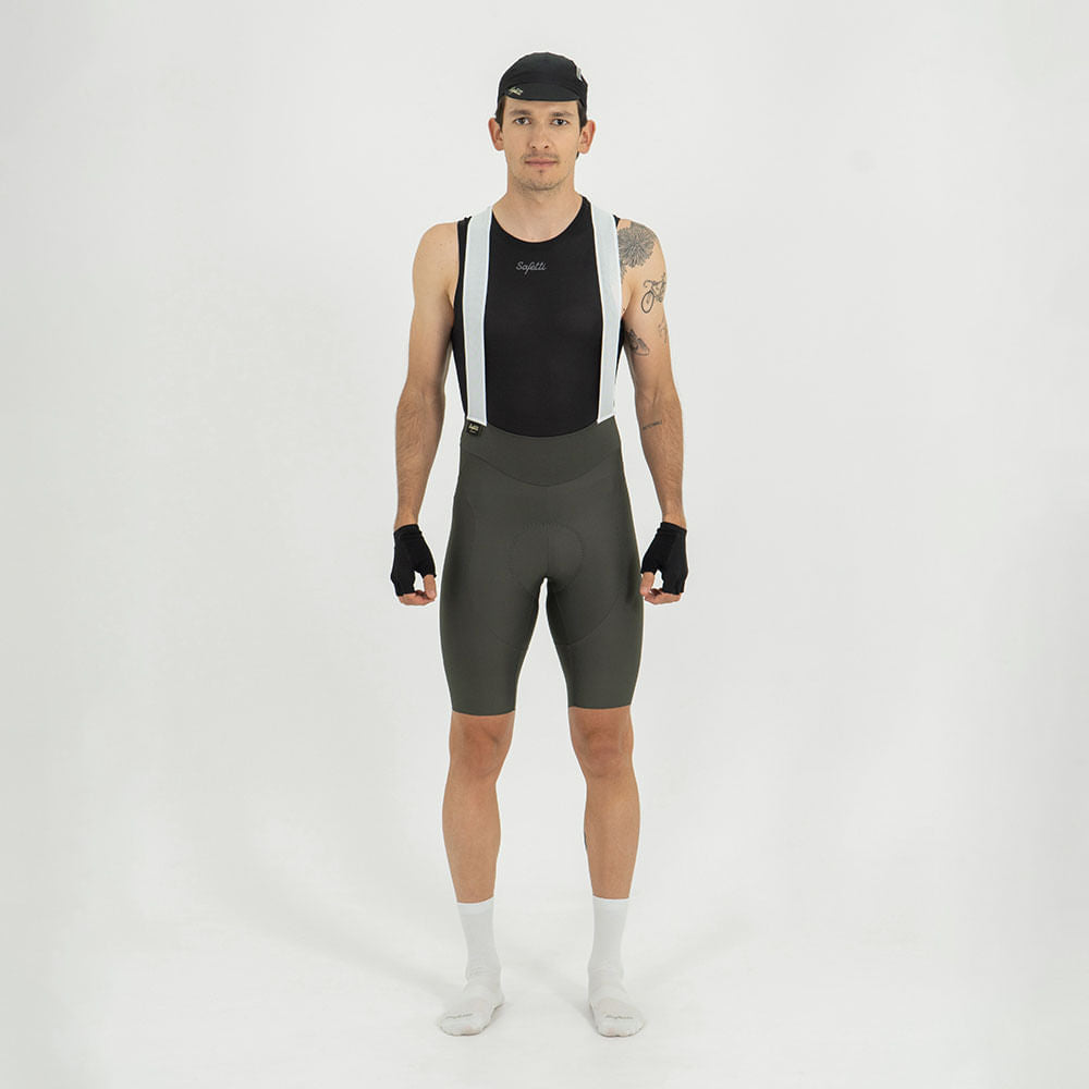 GIRONA COLORS BIB SHORTS GREY FOR MEN