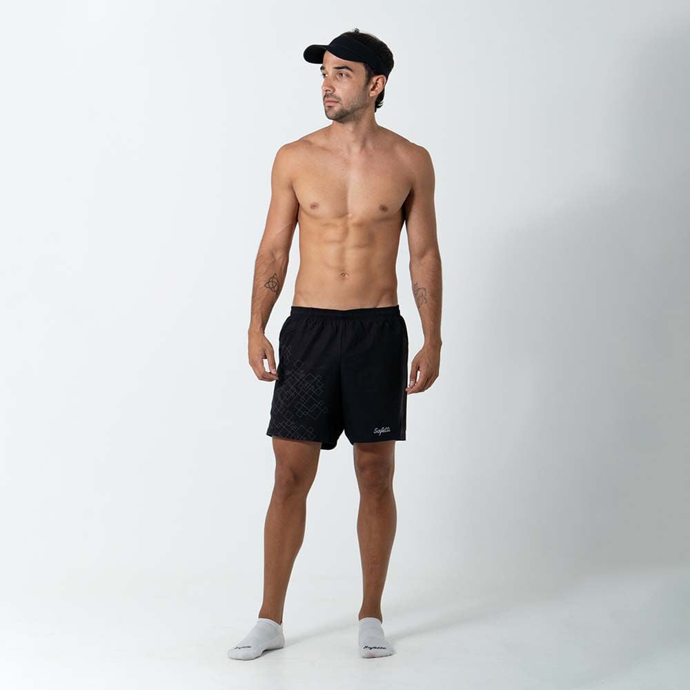 VENTURI LIGHT BLACK RUNNING SHORTS FOR MEN