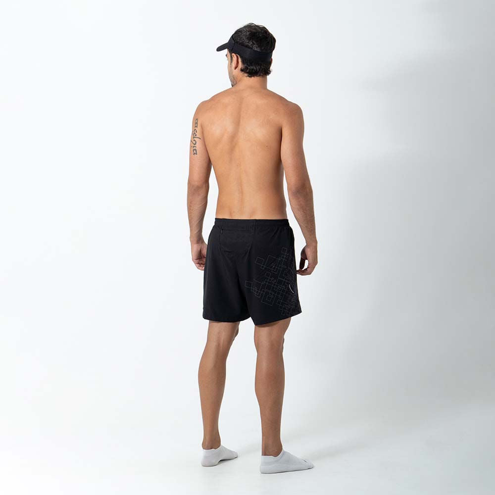 VENTURI LIGHT BLACK RUNNING SHORTS FOR MEN