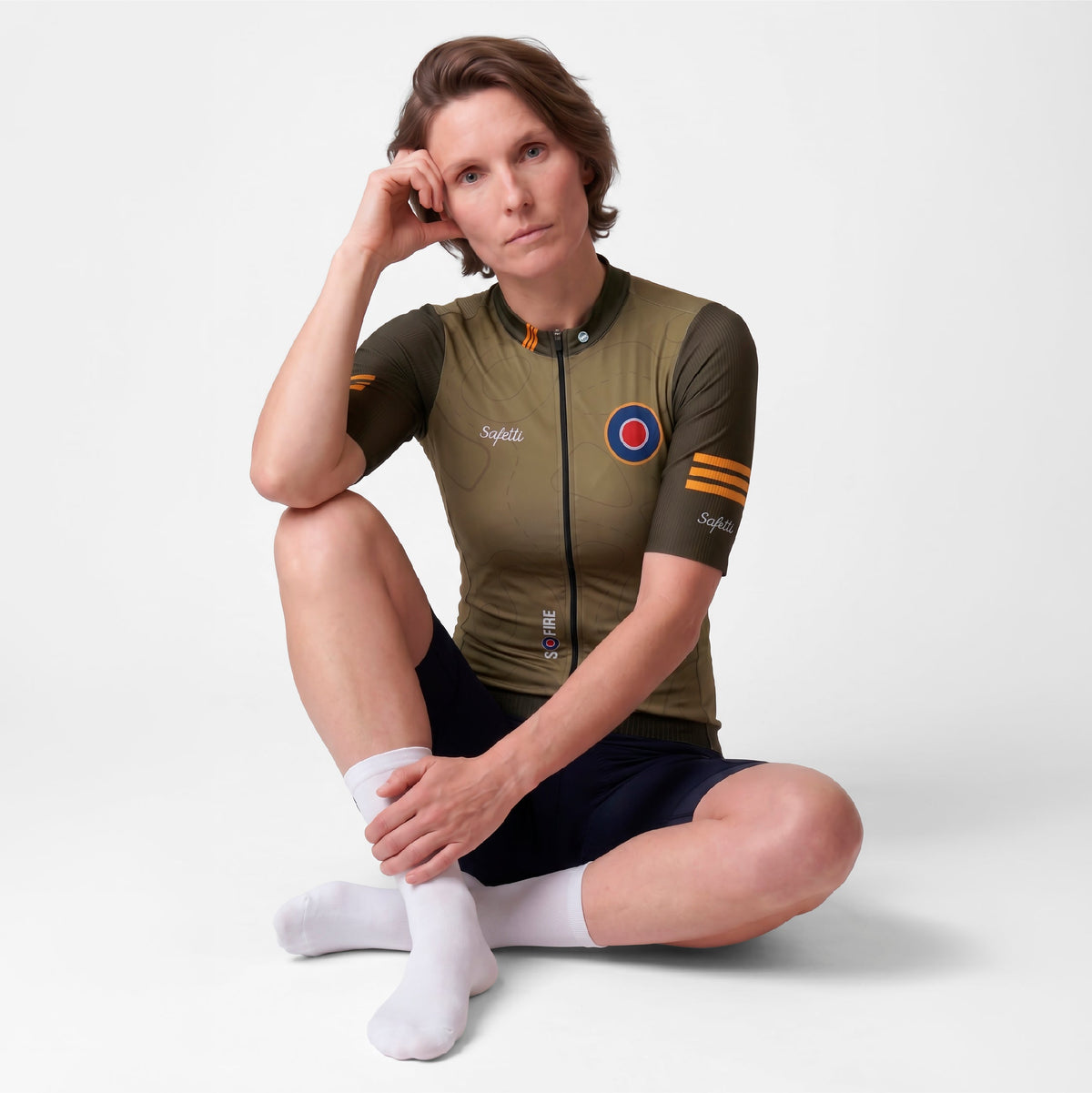 S-FIRE GREEN WOMEN’S SHORT SLEEVE CYCLING JERSEY