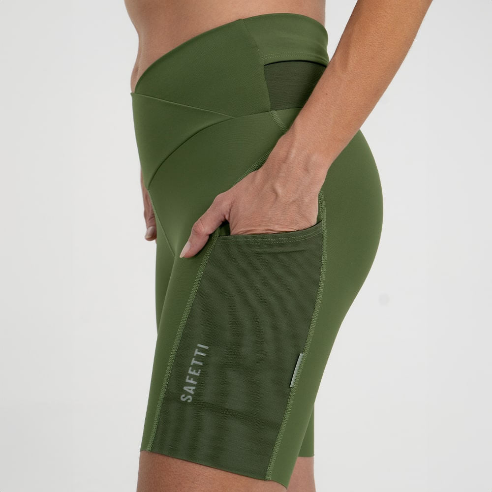 TITAN 2.0 OLIVE RUNNING SHORTS FOR WOMEN