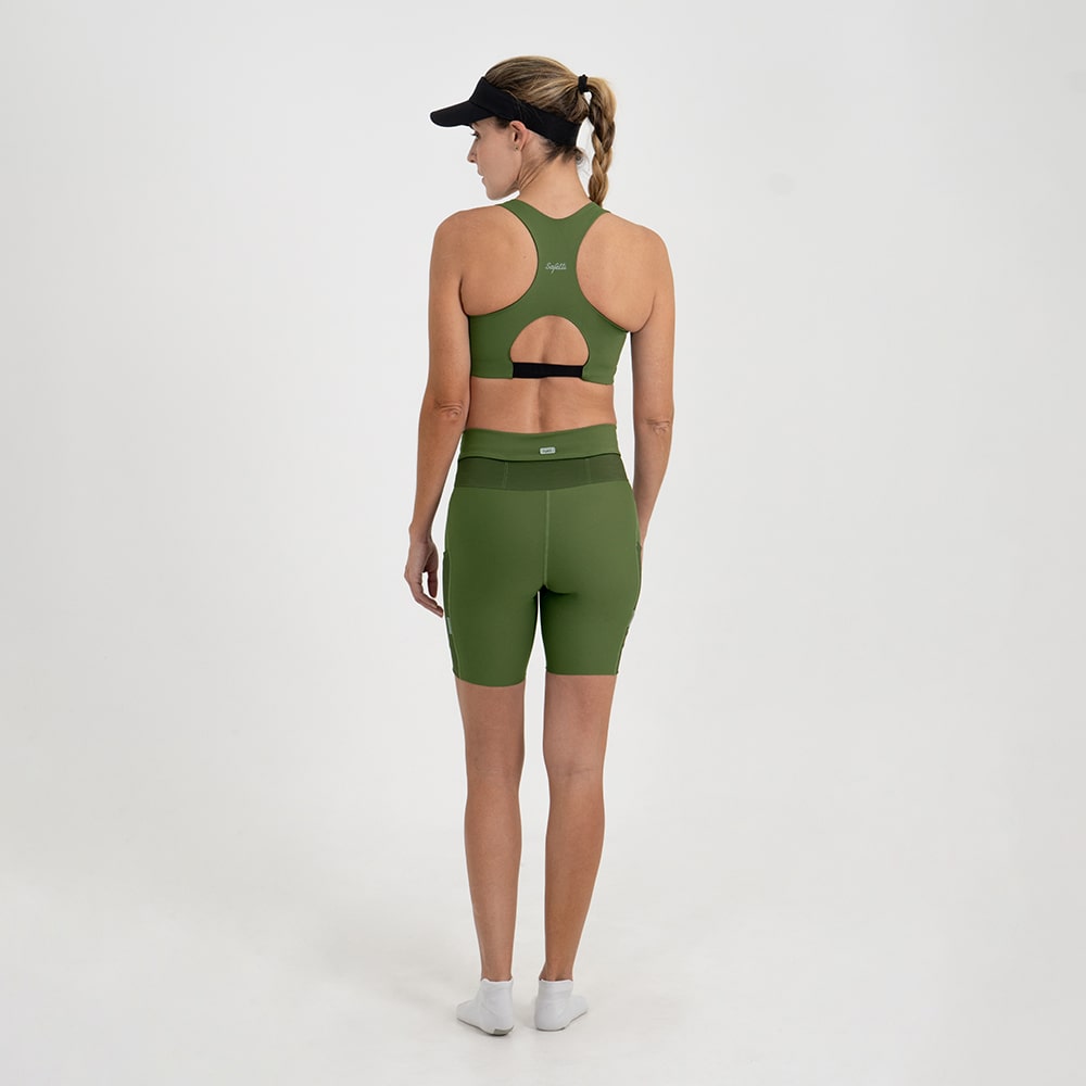 TITAN 2.0 OLIVE RUNNING SHORTS FOR WOMEN