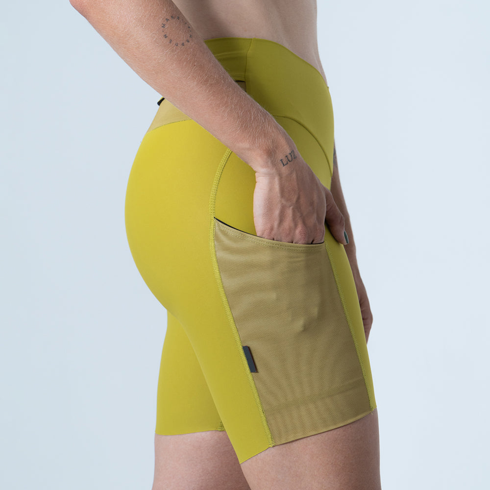 TITAN 2.0 LIME RUNNING SHORTS FOR WOMEN
