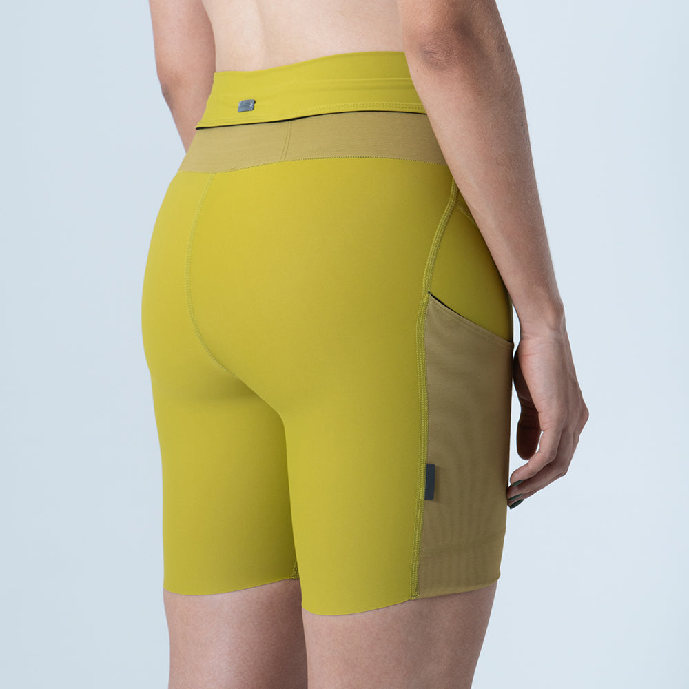 TITAN 2.0 LIME RUNNING SHORTS FOR WOMEN