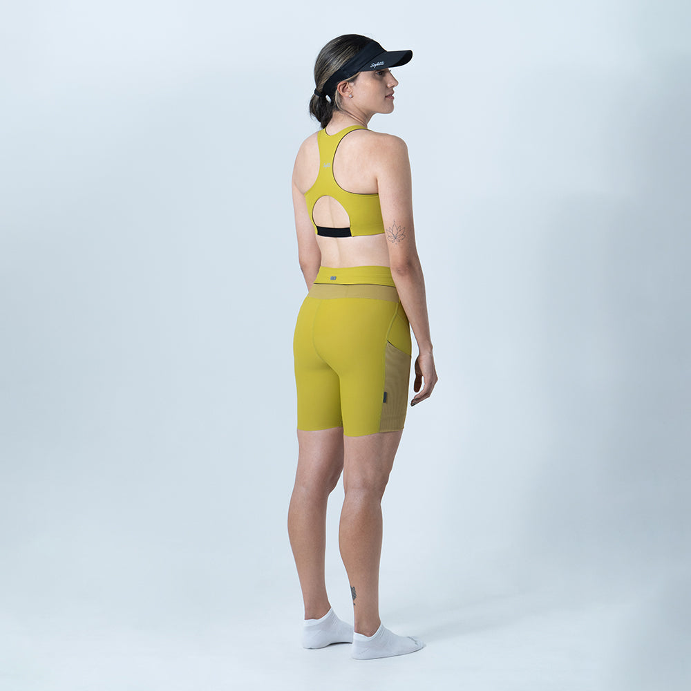 TITAN 2.0 LIME RUNNING SHORTS FOR WOMEN