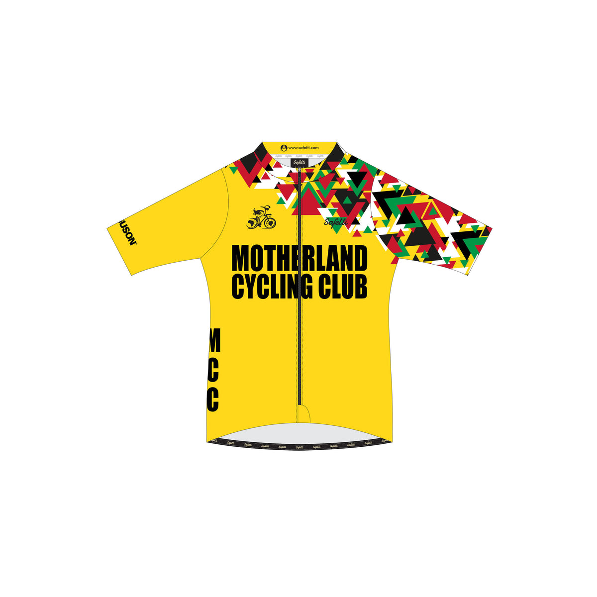 MCC'25-1 - Breathelite Short Sleeve Cycling Jersey Yellow. Women