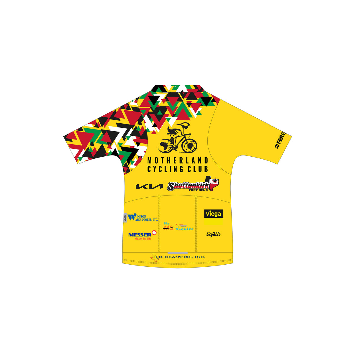 MCC'25-1 - Breathelite Short Sleeve Cycling Jersey Yellow. Women