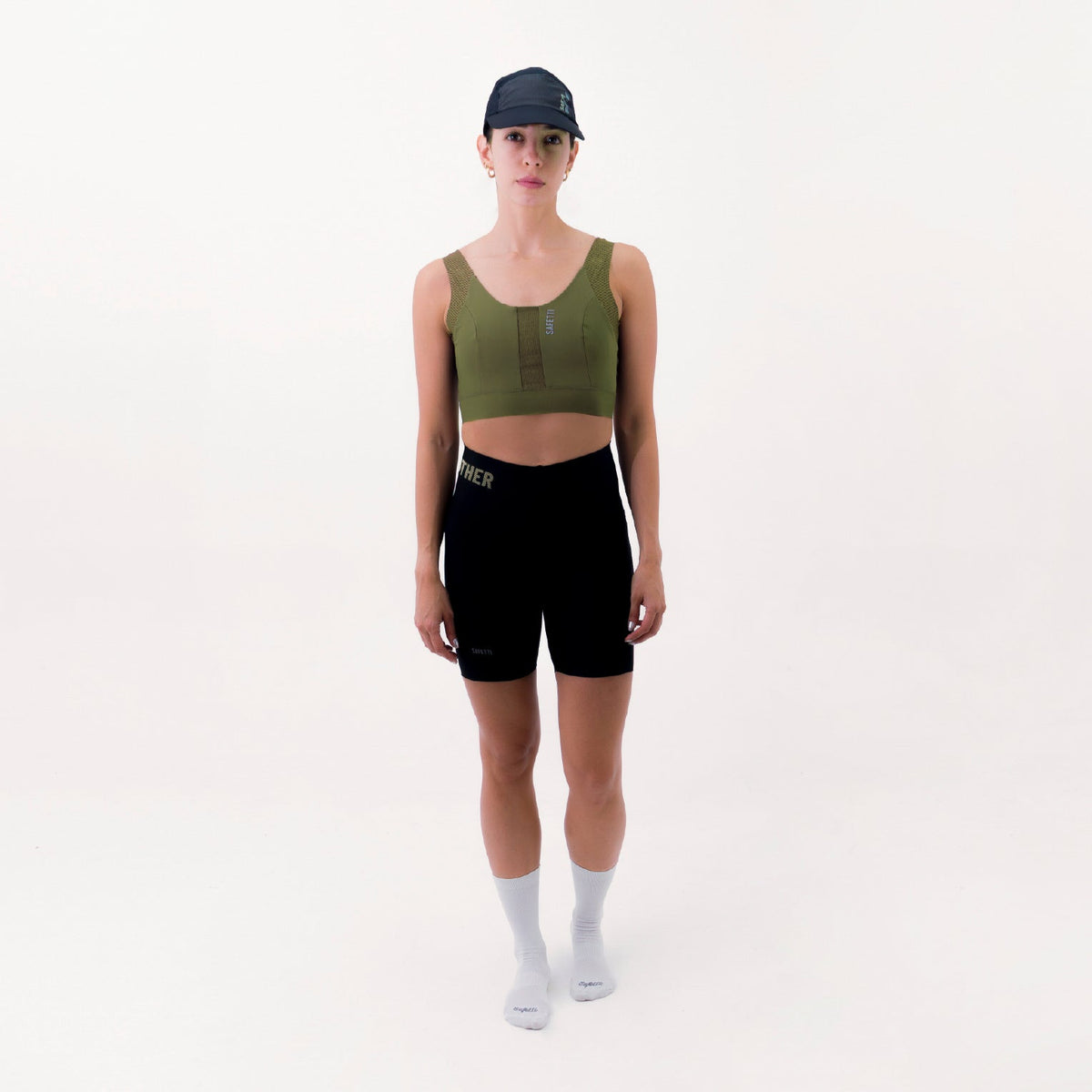 SYNK GREEN WOMEN'S RUNNING SPORTS BRA