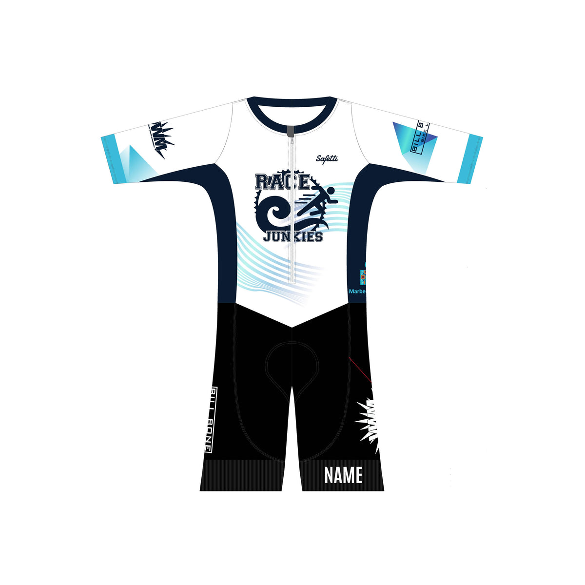 RJ'25 - Kona Performance Short Sleeve Triathlon Skinsuit Marbella. Men