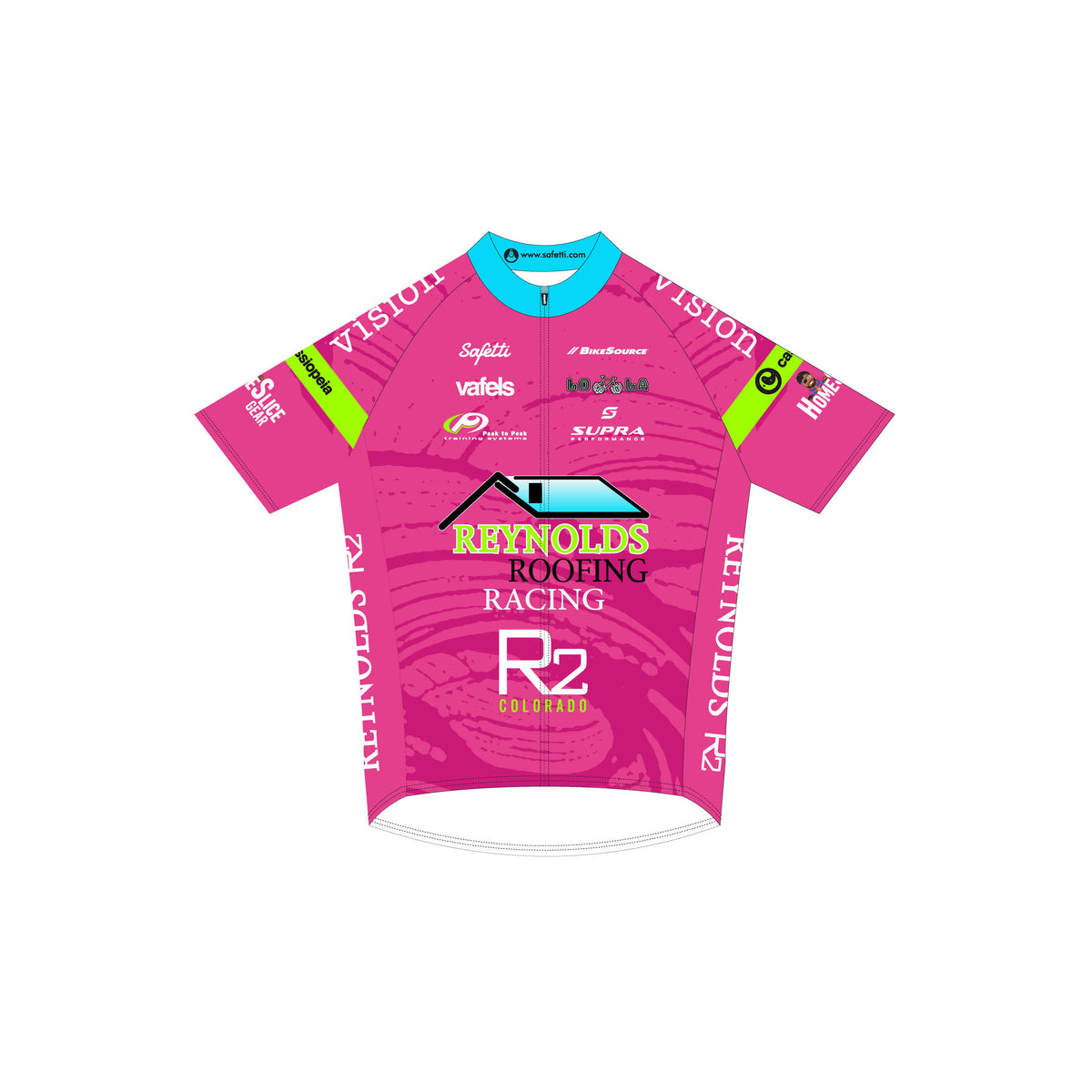 RR'25-2 - Basic Short Sleeve Cycling Jersey Pink (4-12). Junior