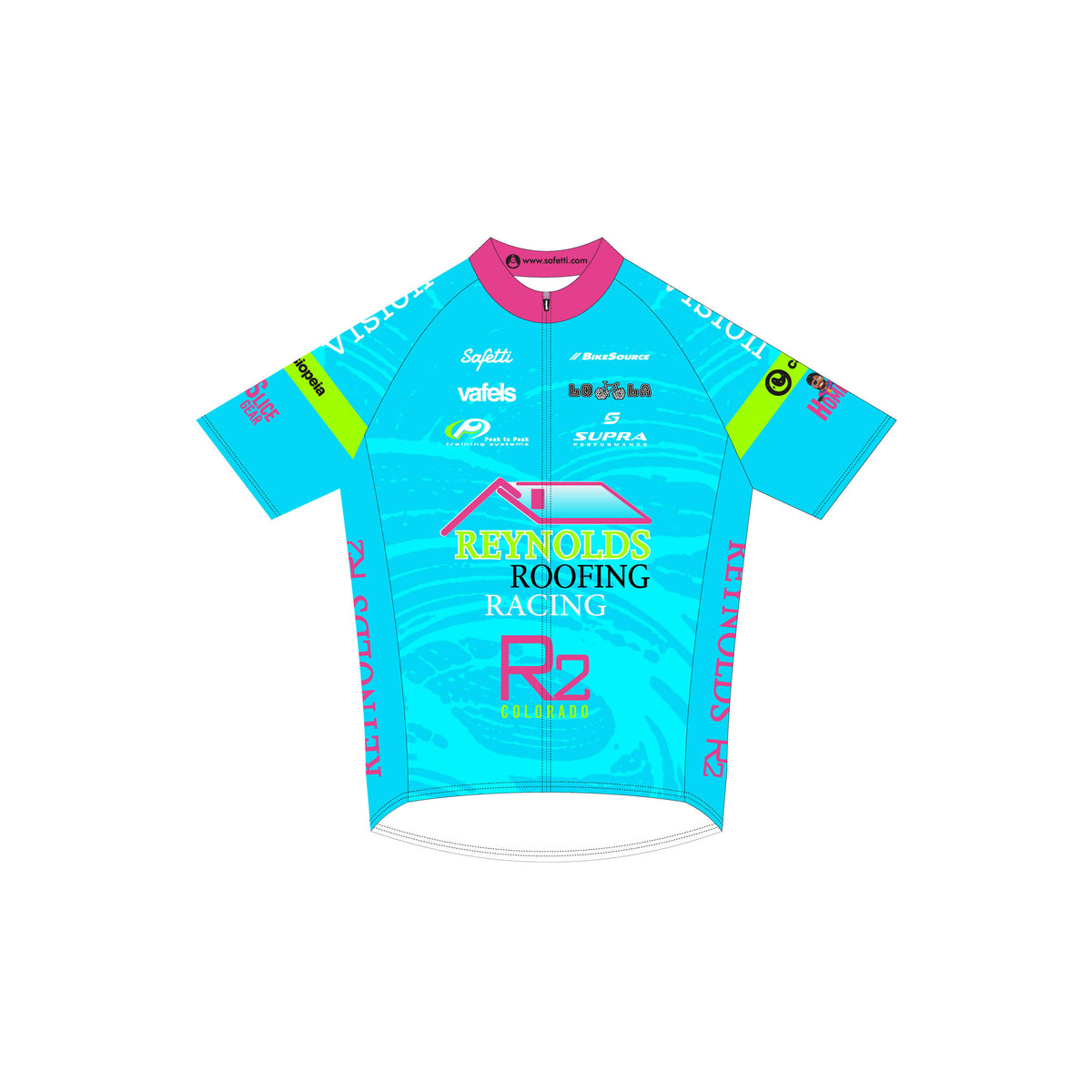 RR'25-2 - Basic Short Sleeve Cycling Jersey Blue (14-18). Junior