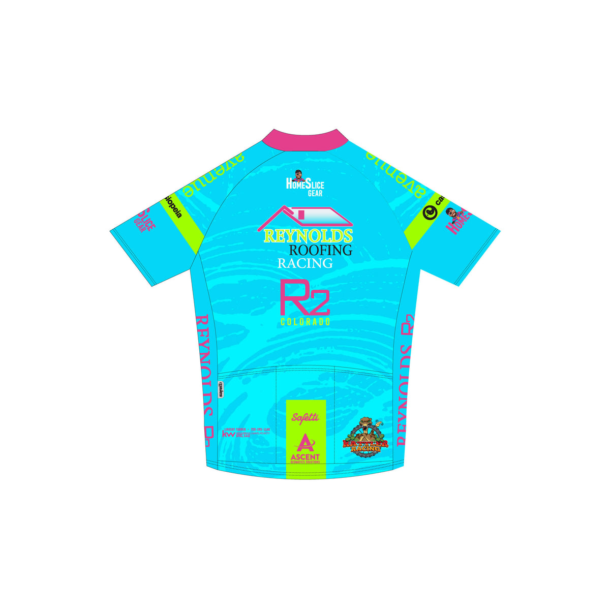 RR'25-2 - Basic Short Sleeve Cycling Jersey Blue (14-18). Junior