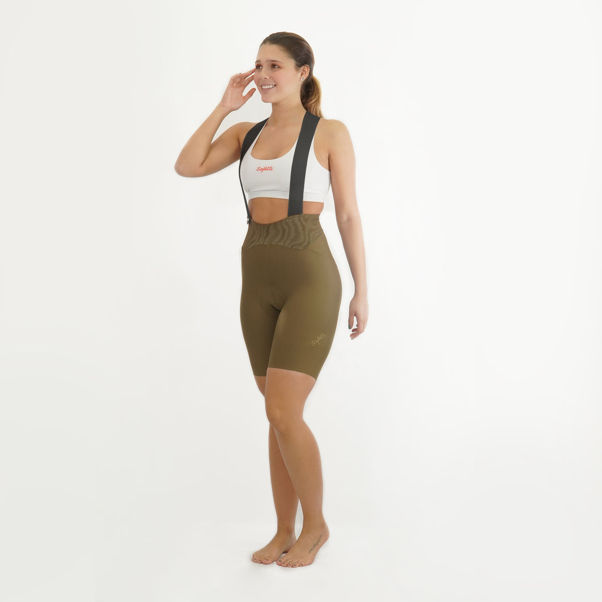 Toscana 2.0 - Oliva Cycling Bib shorts. Women