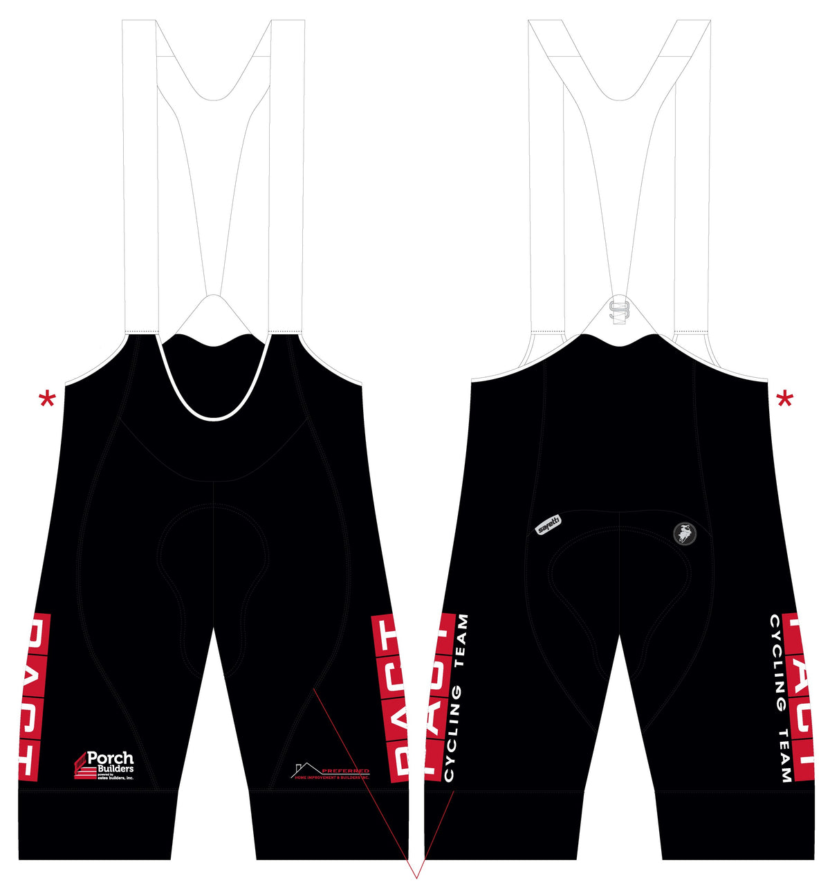 PACT - PLATINUM GCC Cycling Bib Short. Women