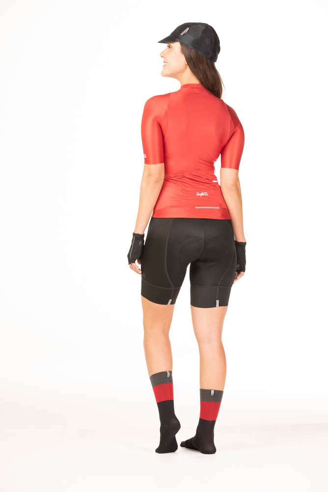 L'Infinito - Cosmo Rosso - Short Sleeve Jersey. Women NEW BUT NO TAGS