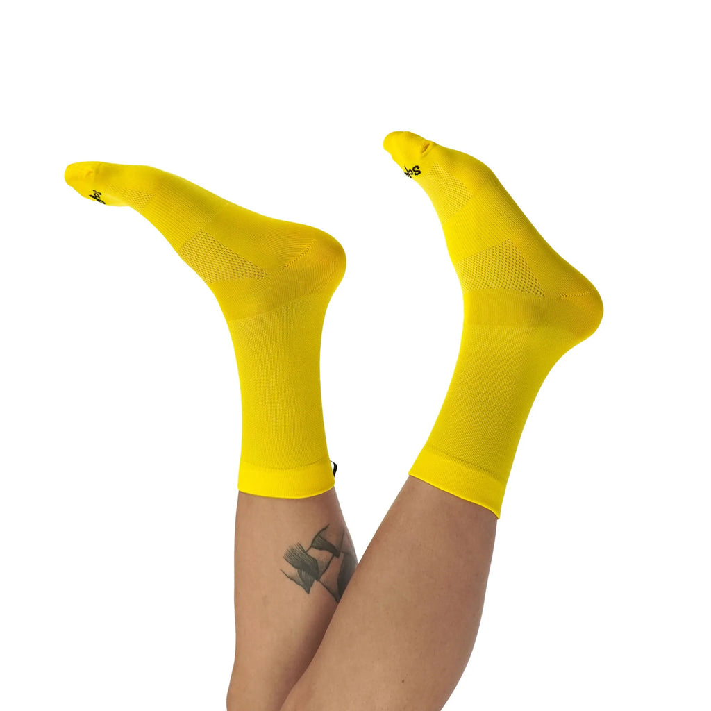 GS - Yellow Cycling Socks. Unisex
